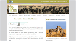 Desktop Screenshot of genetsafaris.com