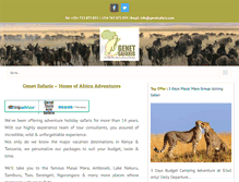 Tablet Screenshot of genetsafaris.com